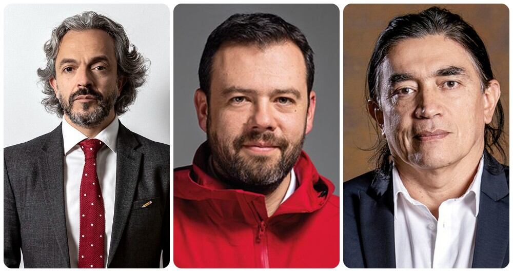 Juan Daniel Oviedo, Carlos Fernando Galán y Gustavo Bolívar.