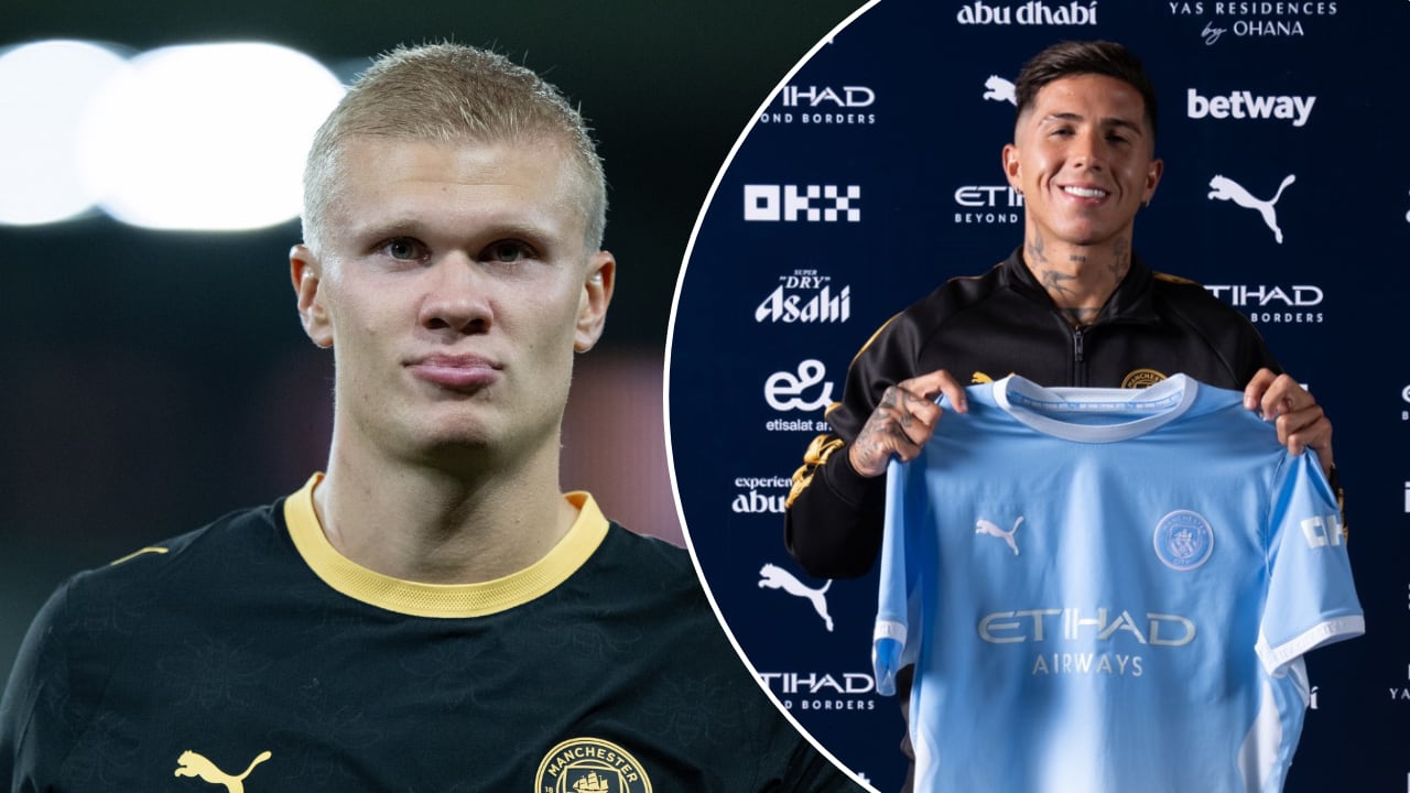 Erling Haaland reaccionó al fichaje de Enzo Fernández por Manchester City