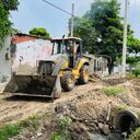 Obras en el caño de La Ahuyama, al sur de la ciudad.