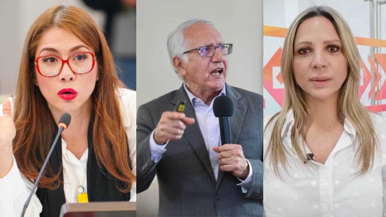Representante a la Cámara por Bogotá, Catherine Juvinao, ministro de Salud, Guillermo Alfonso Jaramillo, y la superintendente delegada, Beatriz Gómez Consuegra.