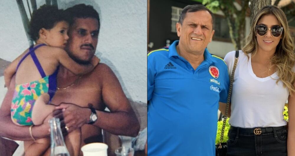 Daniela Ospina junto a su padre