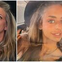 Keren Shem, la madre de la mujer franco-israelí Mia Shem, rehén de militantes de Hamas en Gaza, sostiene una fotografía de su hija mientras habla con la prensa en Tel Aviv el 17 de octubre de 2023.