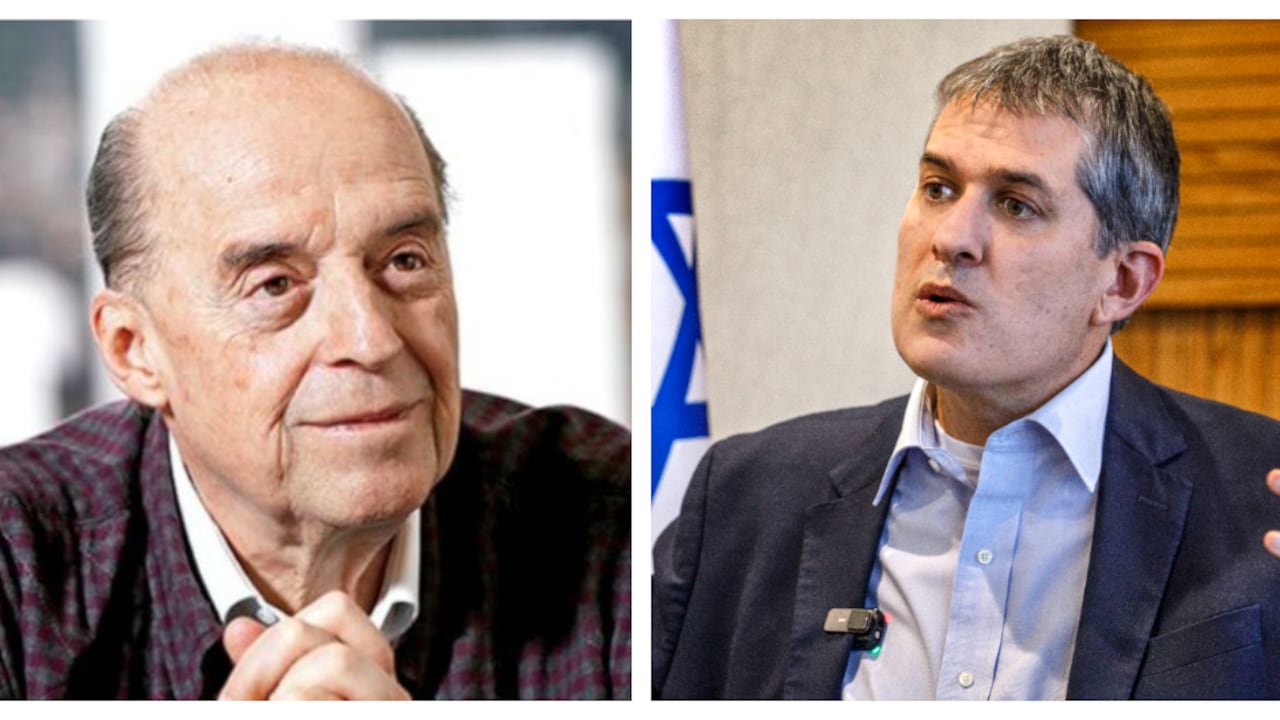 Álvaro Leyva y el embajador israelí en Colombia, Gali Dagan