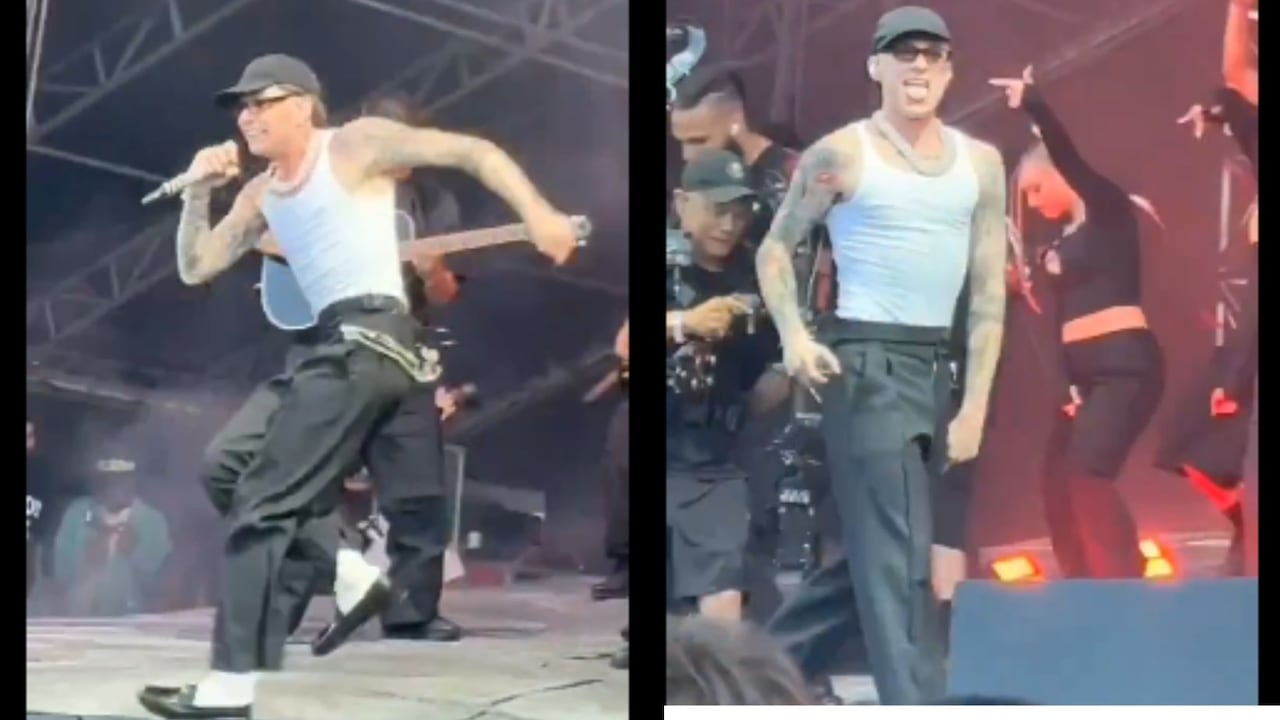 VIDEO l Así fue el momento en el que Peso Pluma se fracturó en pleno show; en redes aplauden su valentía tras el accidente