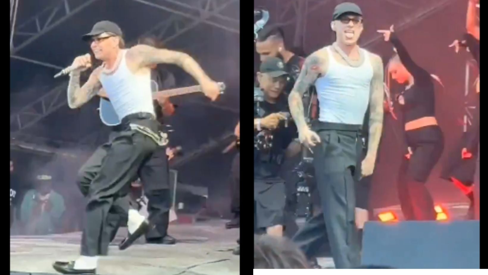 VIDEO l Así fue el momento en el que Peso Pluma se fracturó en pleno show; en redes aplauden su valentía tras el accidente