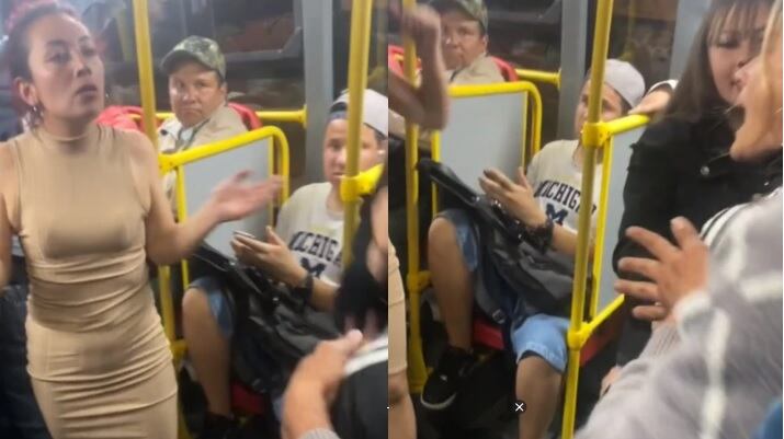 Mujeres protagonizaron un acto de intolerancia en TransMilenio.
