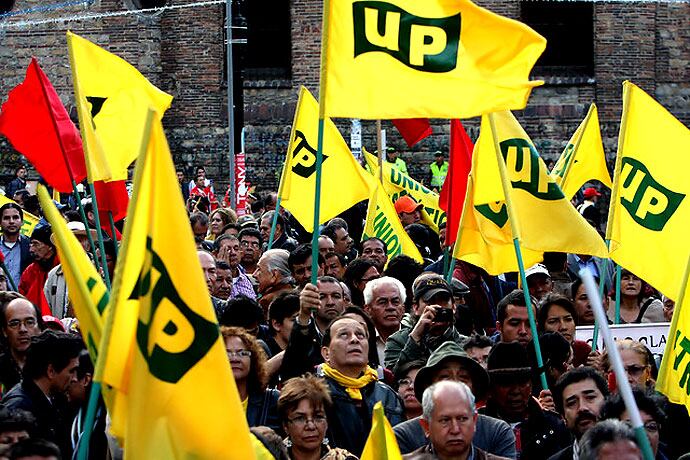 Con una marcha en la que participan cerca de 300 personas, la Unión Patriótica instaló este viernes en la Plaza Santander de Bogotá su quinto Congreso Nacional.