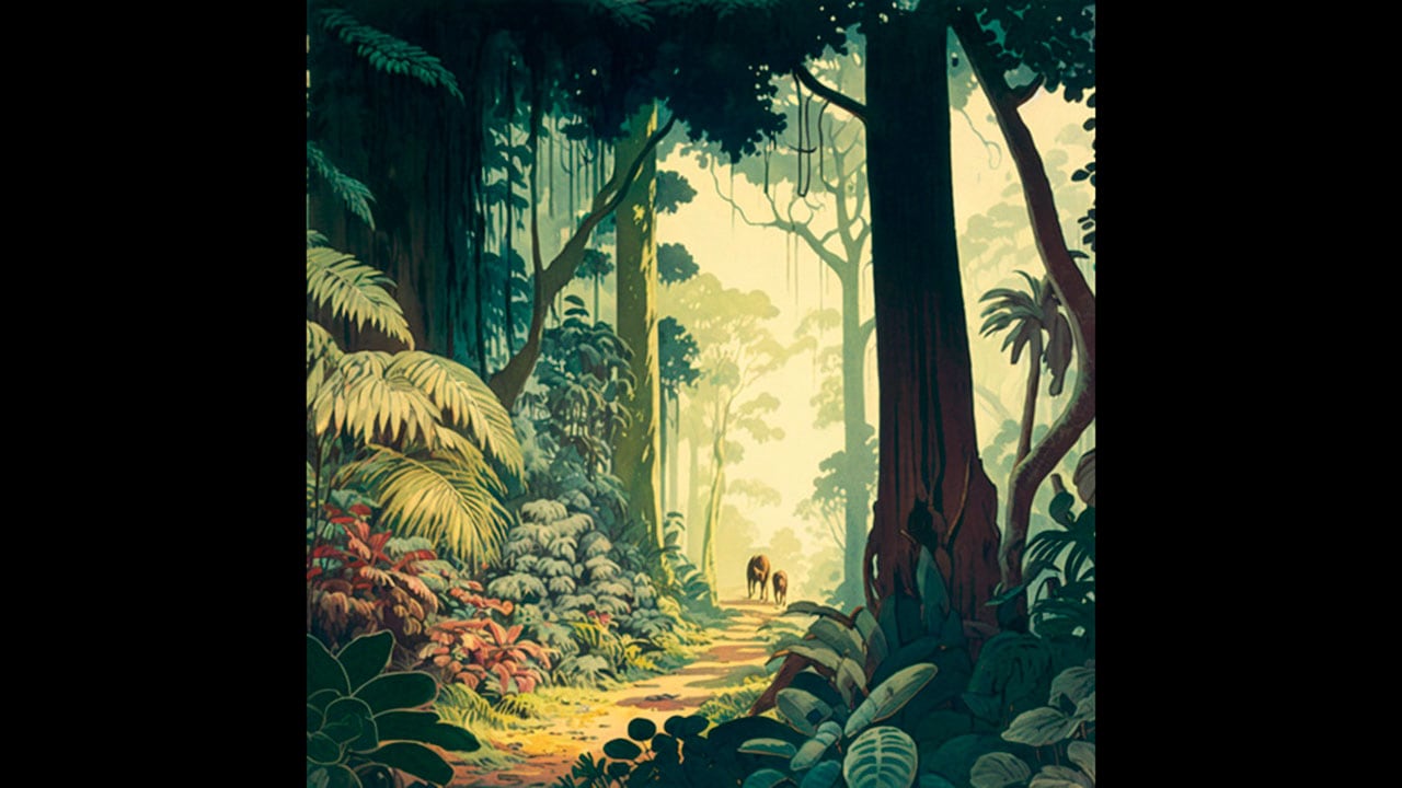 Una IA imagina a la Tierra sin vida humana como un mundo de extensas selvas.