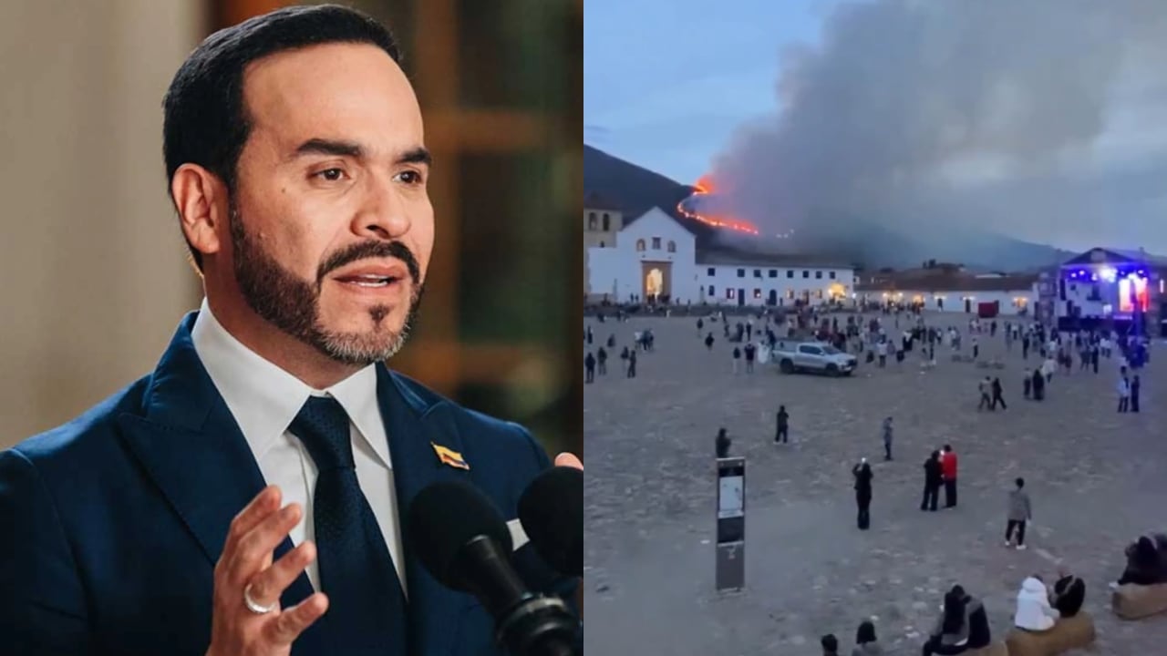 Presidente Abelardo De La Espriella y el incendio en Villa de Leyva.