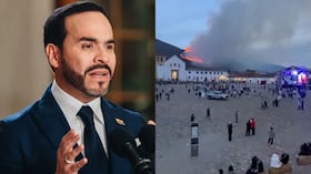 Presidente Abelardo De La Espriella y el incendio en Villa de Leyva.