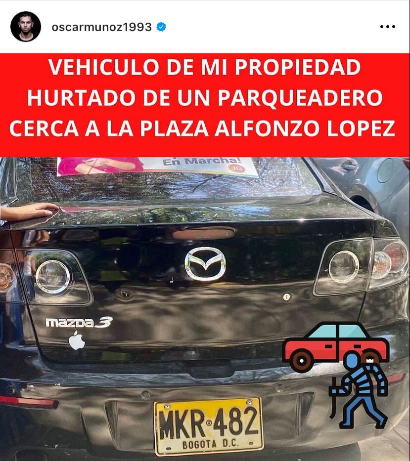 Roba carro de esposa de deportista en Valledupar.