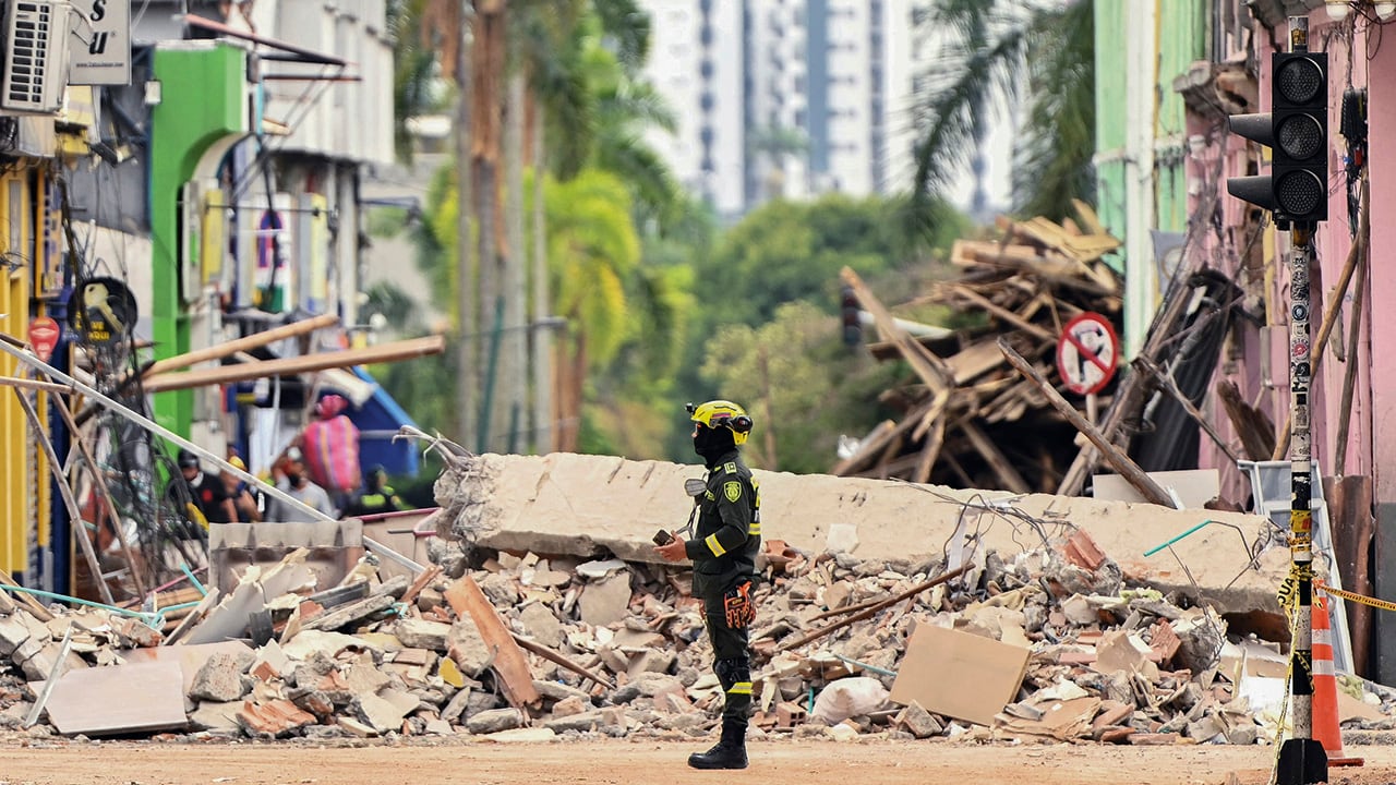 Destrucción total en Pereira luego de lo que fue el terremoto del 10 de agosto de 2026