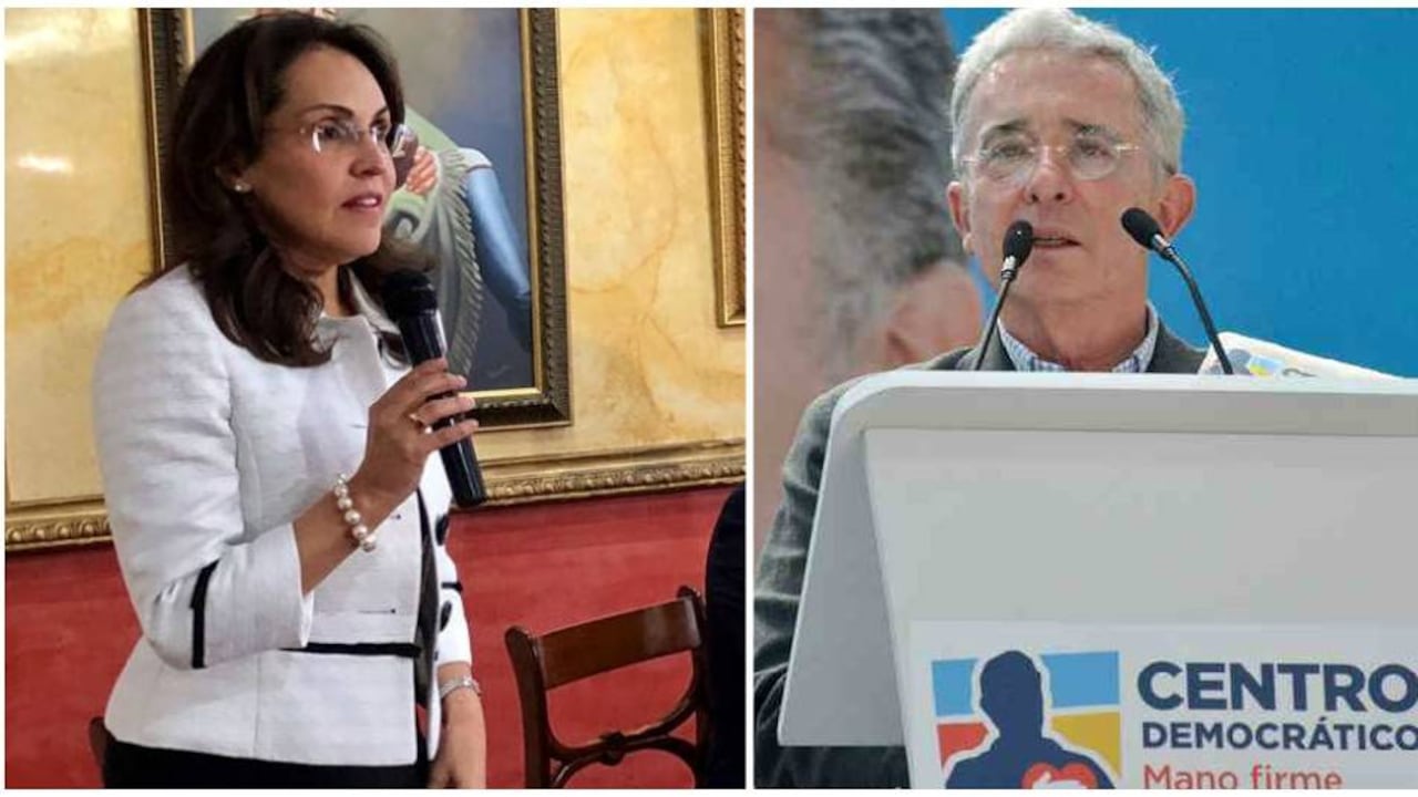 Viviane Morales y Álvaro Uribe