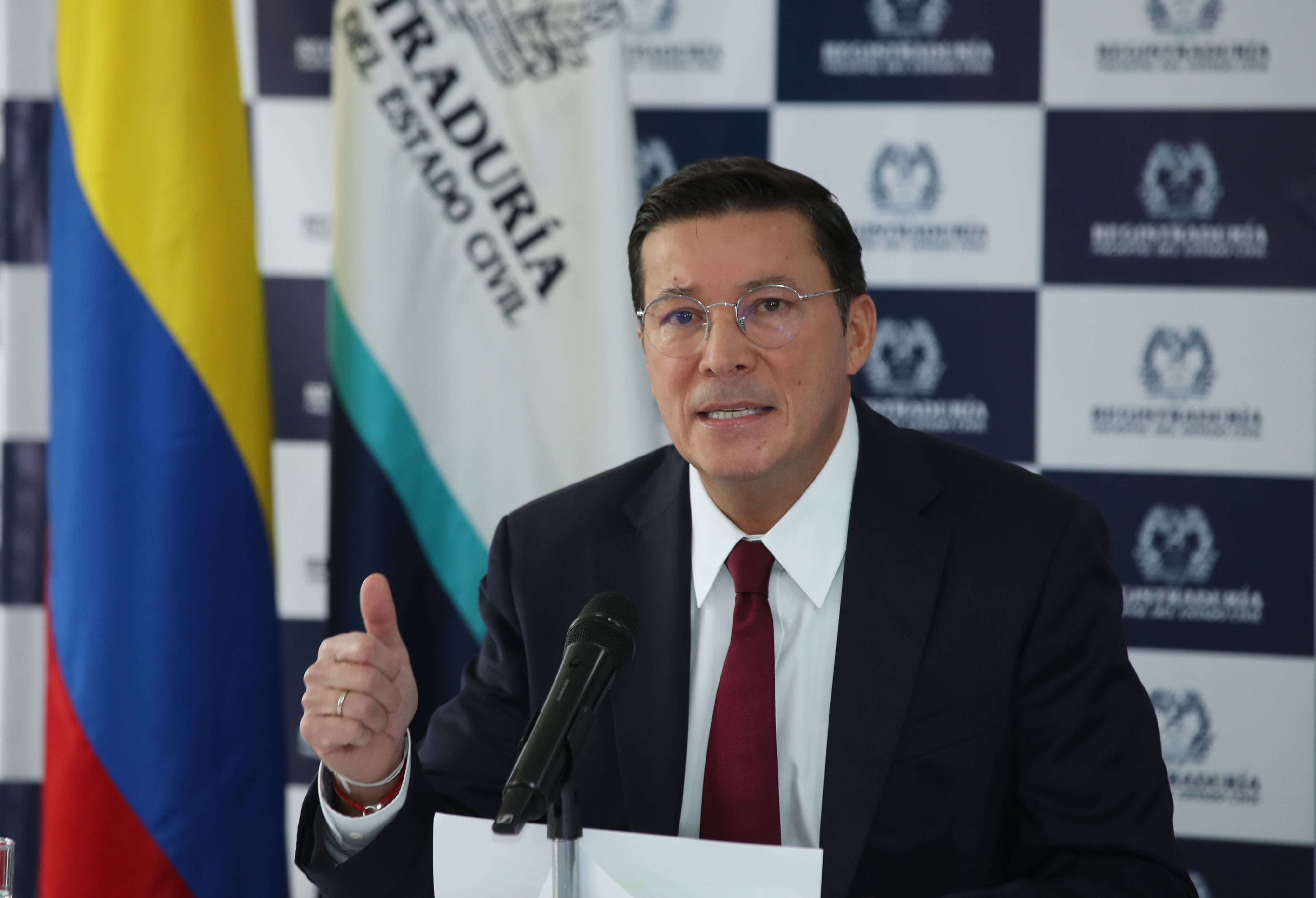 El registrador nacional, Hernán Penagos, convocó a una rueda de prensa para emitir un pronunciamiento definitivo sobre la consulta popular