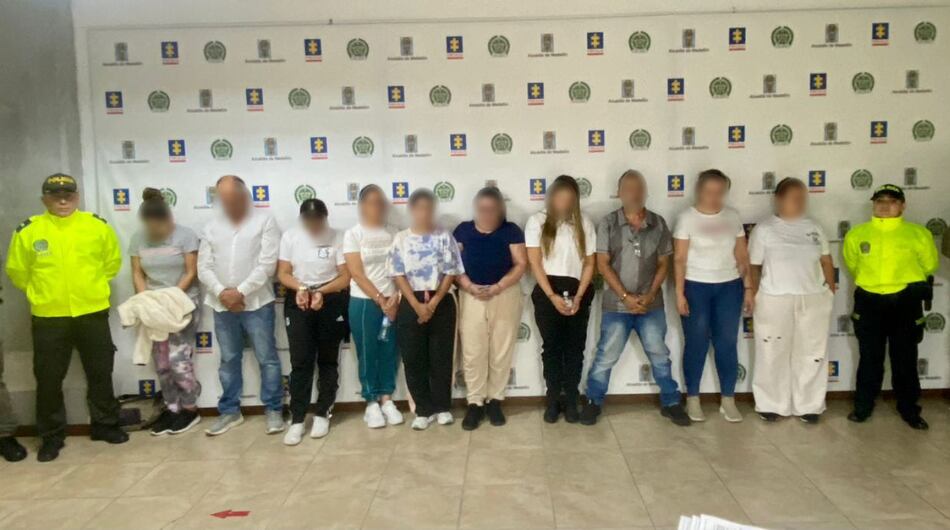 Capturados en redada de la Dijín contra bandas criminales de Medellín.