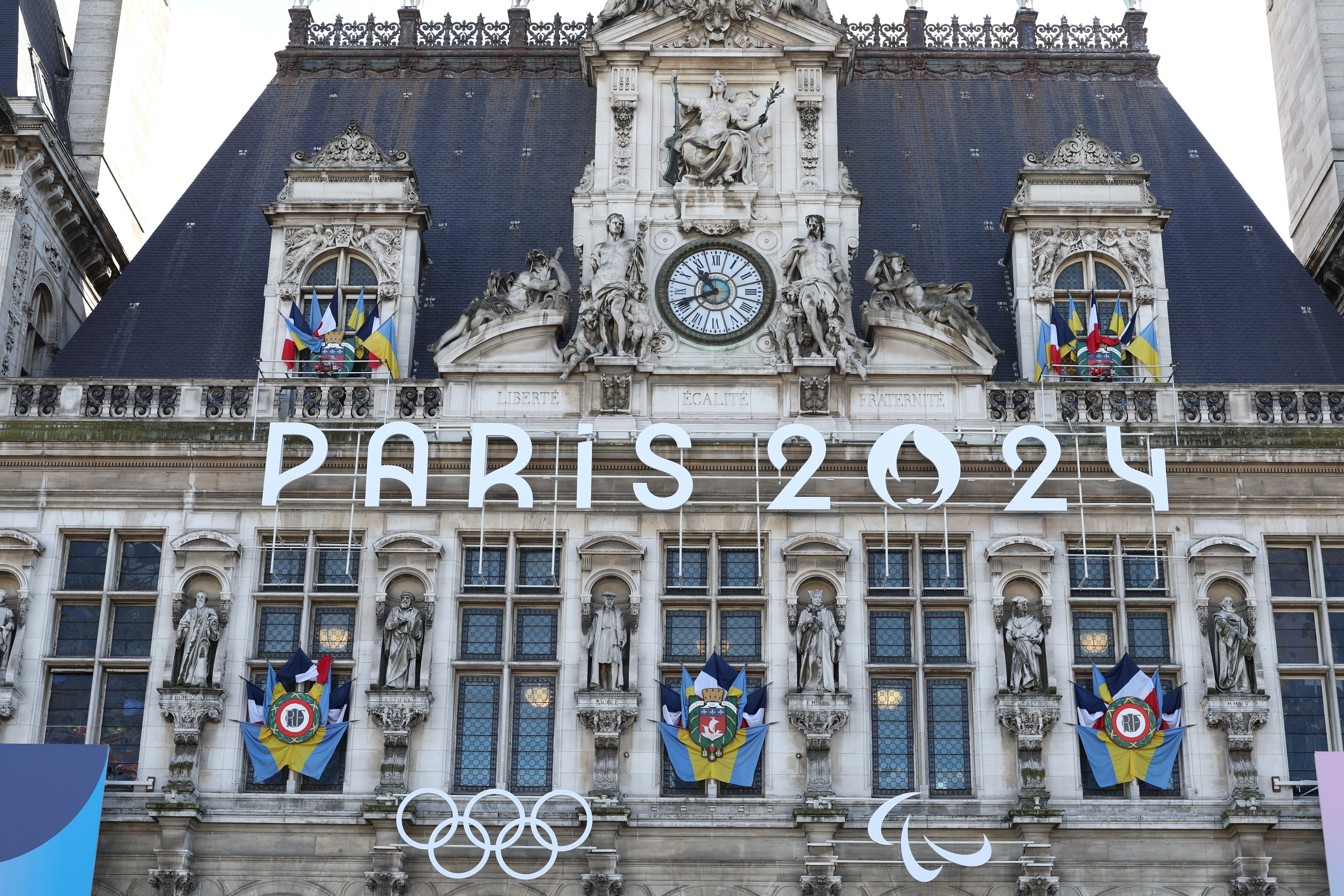 El logotipo de París 2024, que representa los Juegos Olímpicos y Paralímpicos.