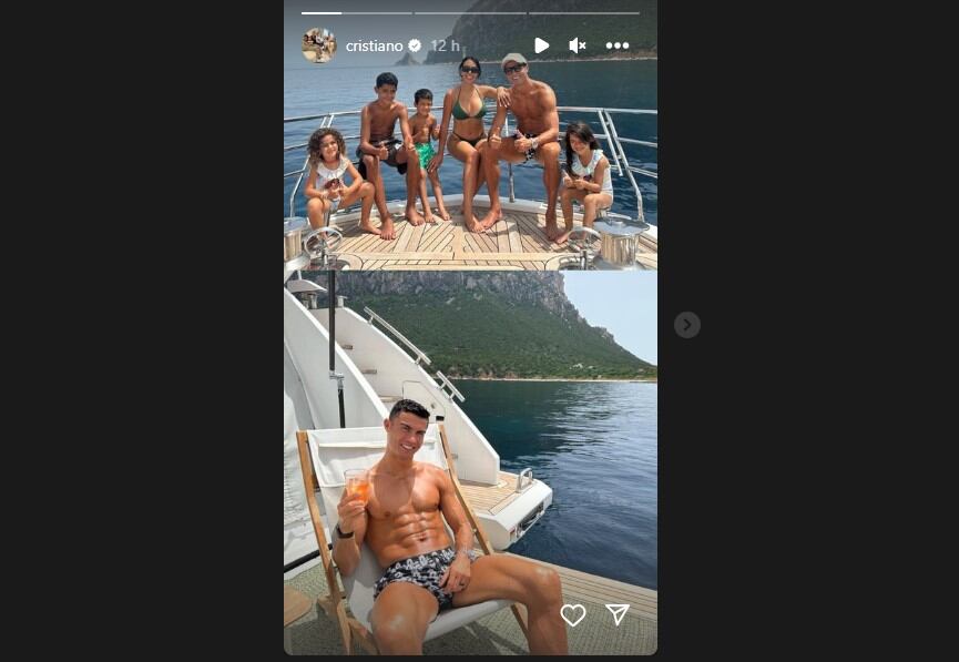 Cristiano y su familia de vacaciones