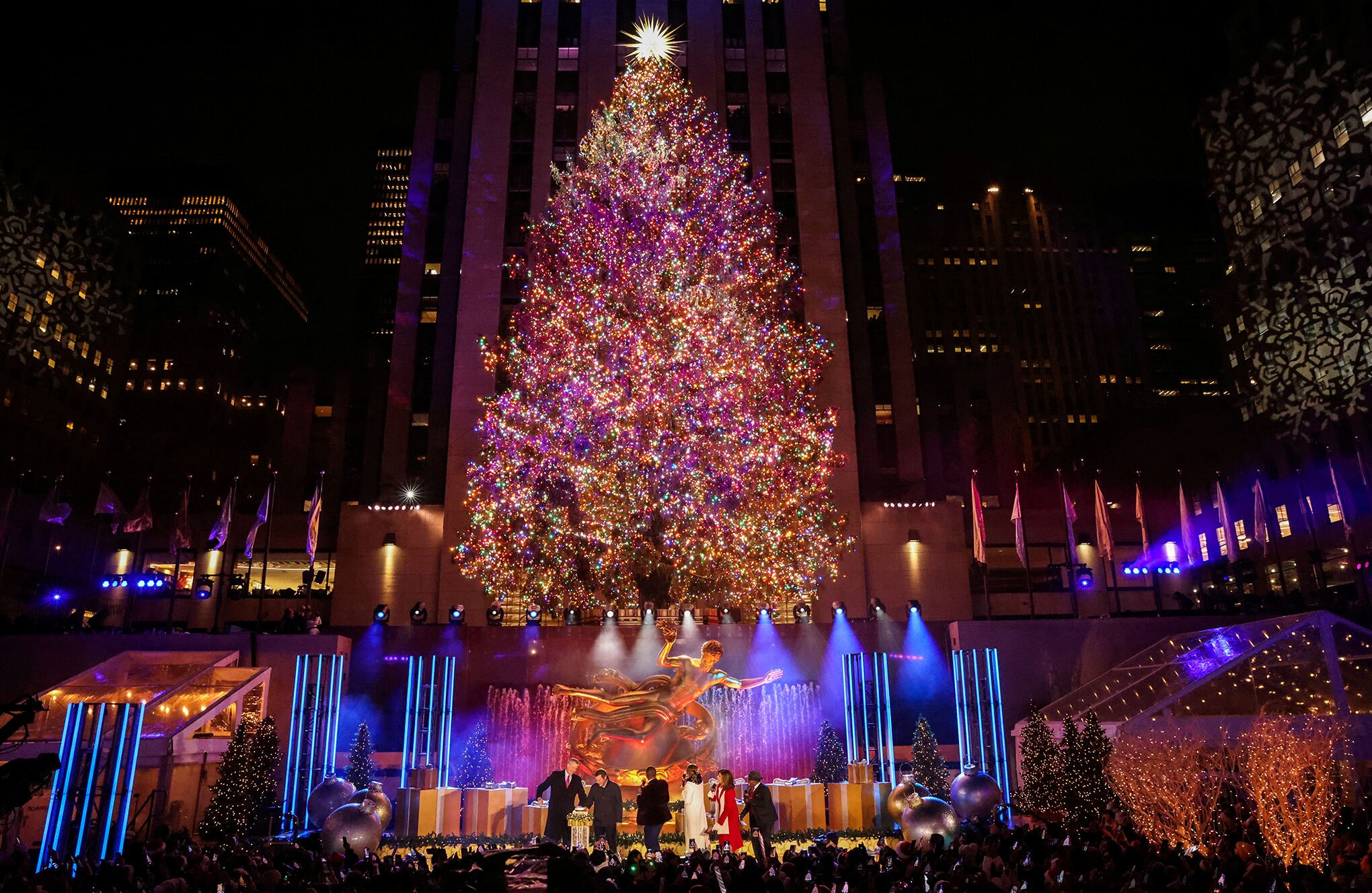 árbol de Navidad de Rockefeller en la ciudad de Nueva York