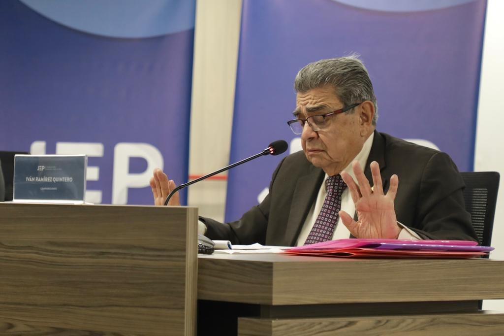 El excomandante del Coici, general (r) Iván Ramírez Quintero ante la JEP.