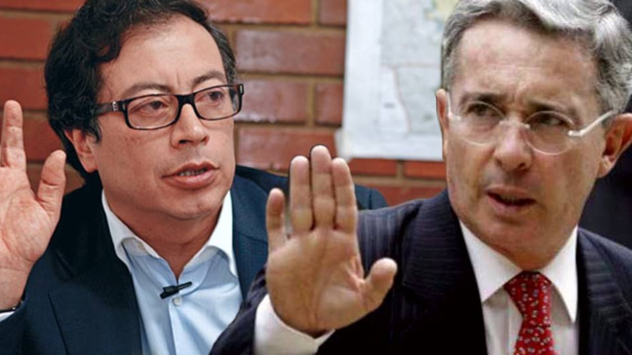 Gustavo Petro y Álvaro Uribe.