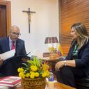 Entrega Acto administrativo del Presidente de la Corte Gerson Chaverra a la Nueva Fiscal General de la Nación Luz Adriana Camargo