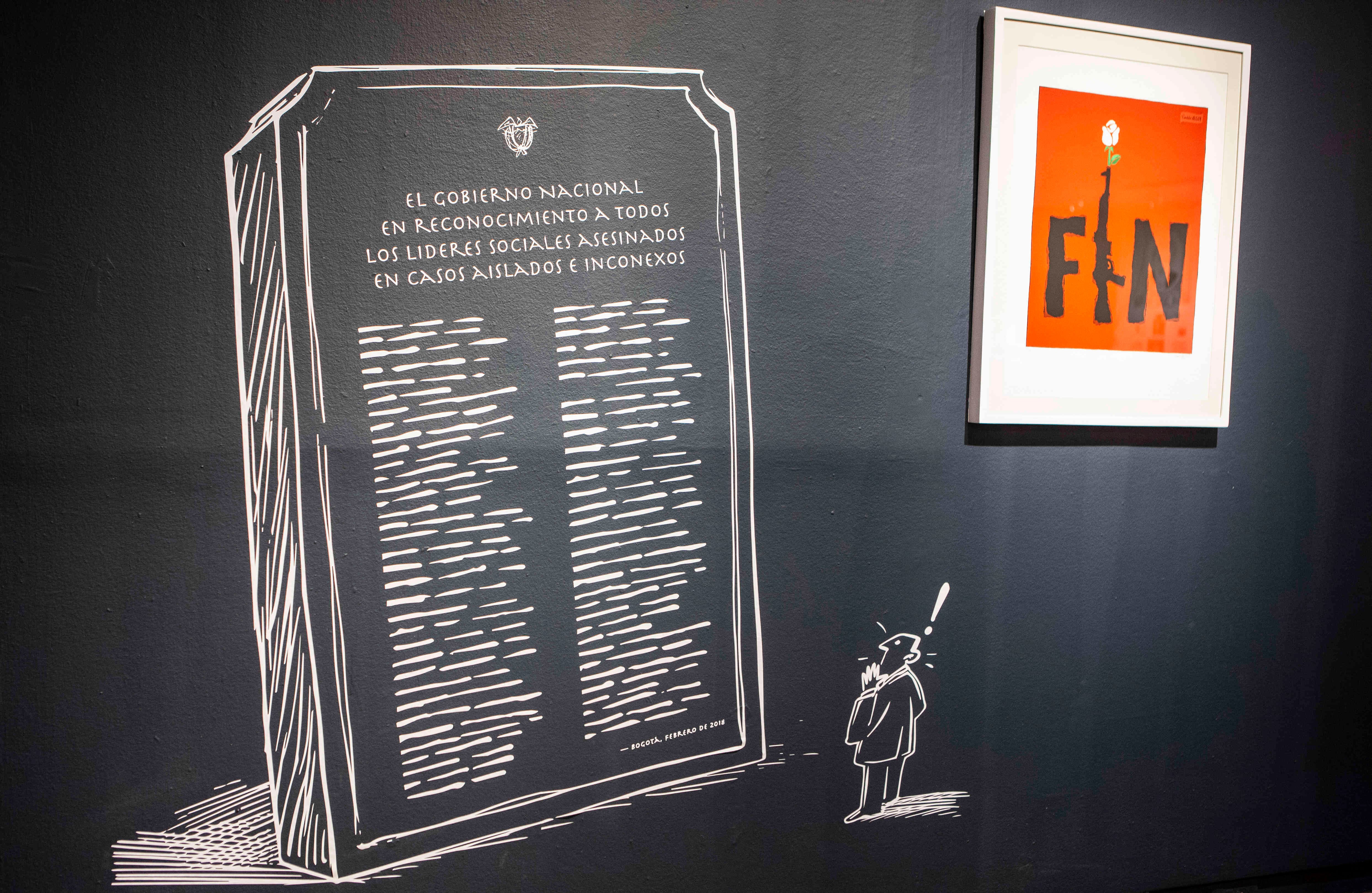 Así registró Vladdo el fin del conflicto armado con las FARC y los asesinatos a líderes sociales en el país. FOTO: Mauricio Flórez