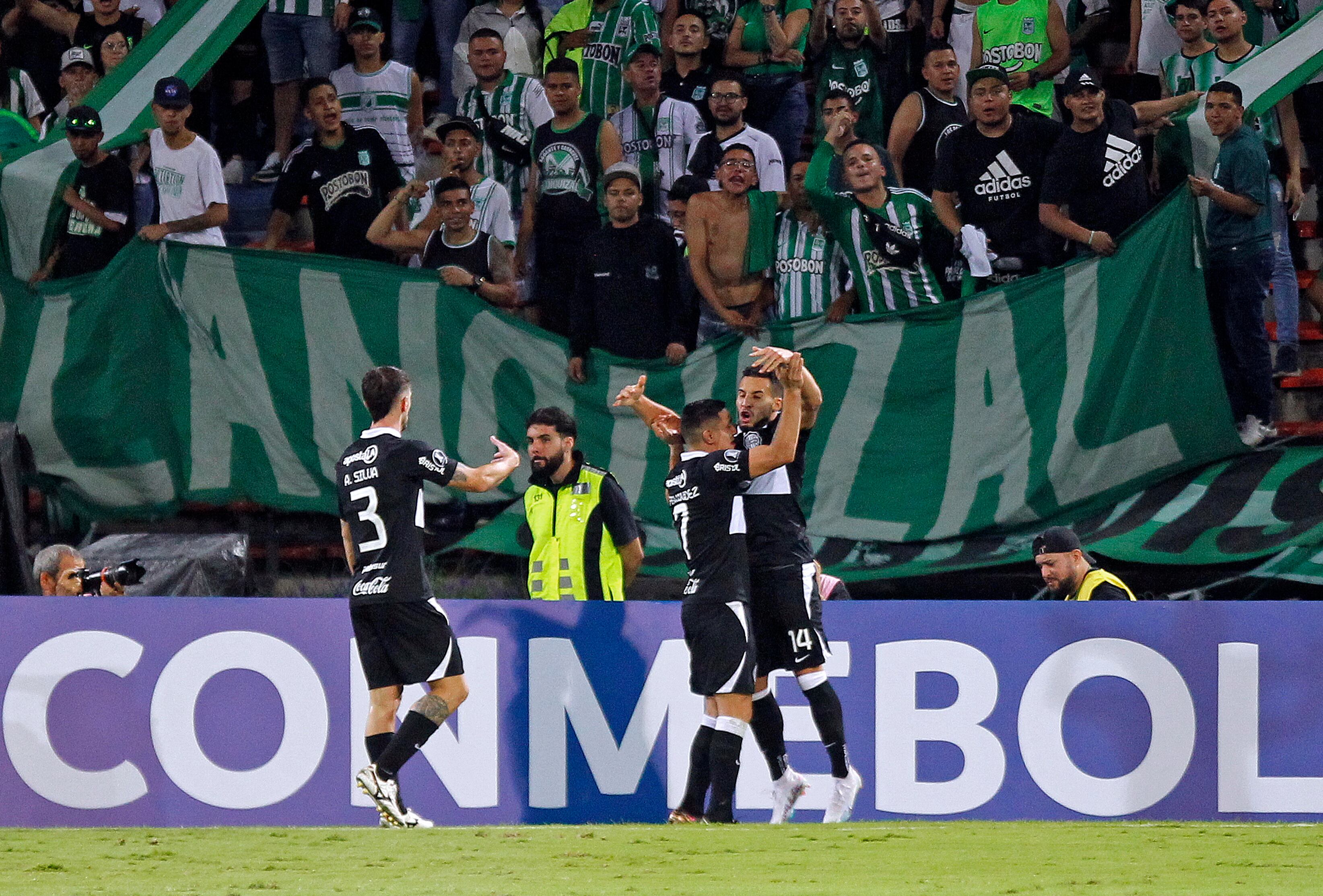 Imagen del Partido entre Atlético Nacional de Colombia y Olimpia de Paraguay por la fase de grupos de la copa libertadores 2023.