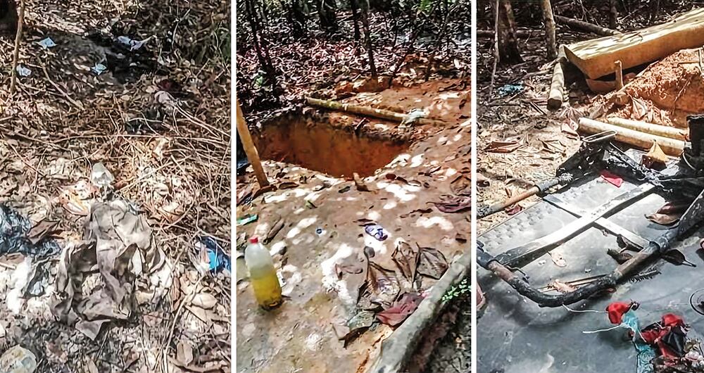   Imágenes del campamento de John Mechas, donde estaba refugiado Gentil Duarte, en el estado de Zulia, Venezuela.