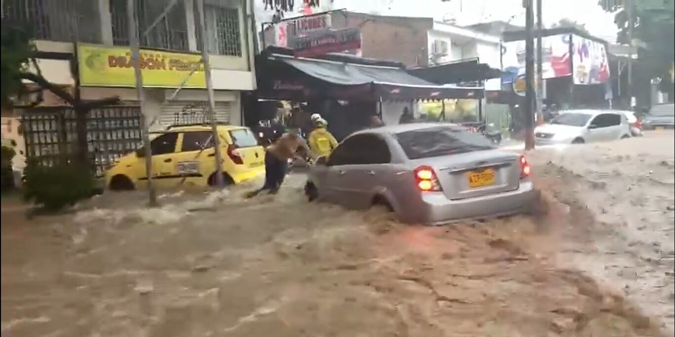 Inundaciones tras las lluvias en la ciudad de Cali.