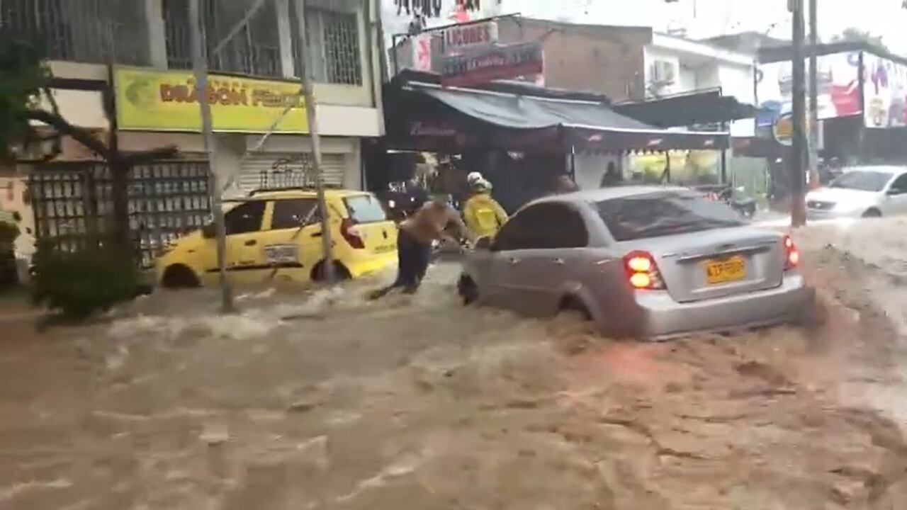 Inundaciones tras las lluvias en la ciudad de Cali.