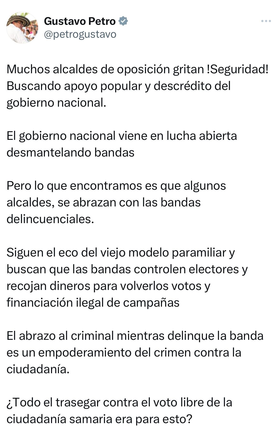 Mensaje presidente Gustavo Petro