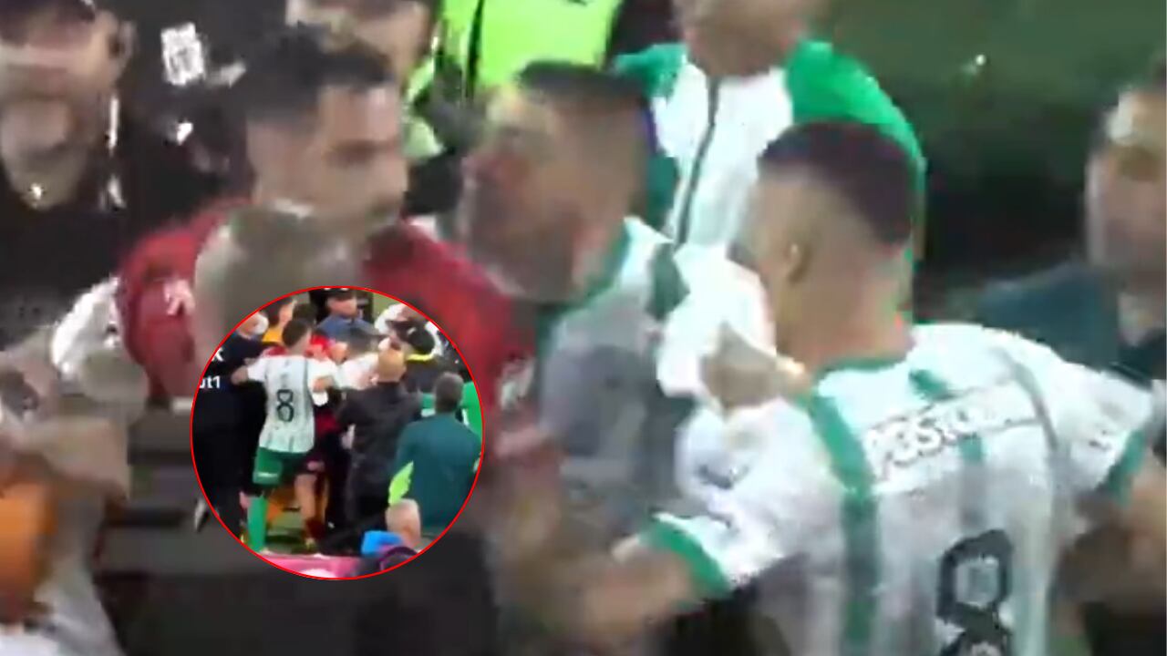 Matheus Uribe agredió y desató con más fuerza la gresca en el clásico de Medellín
