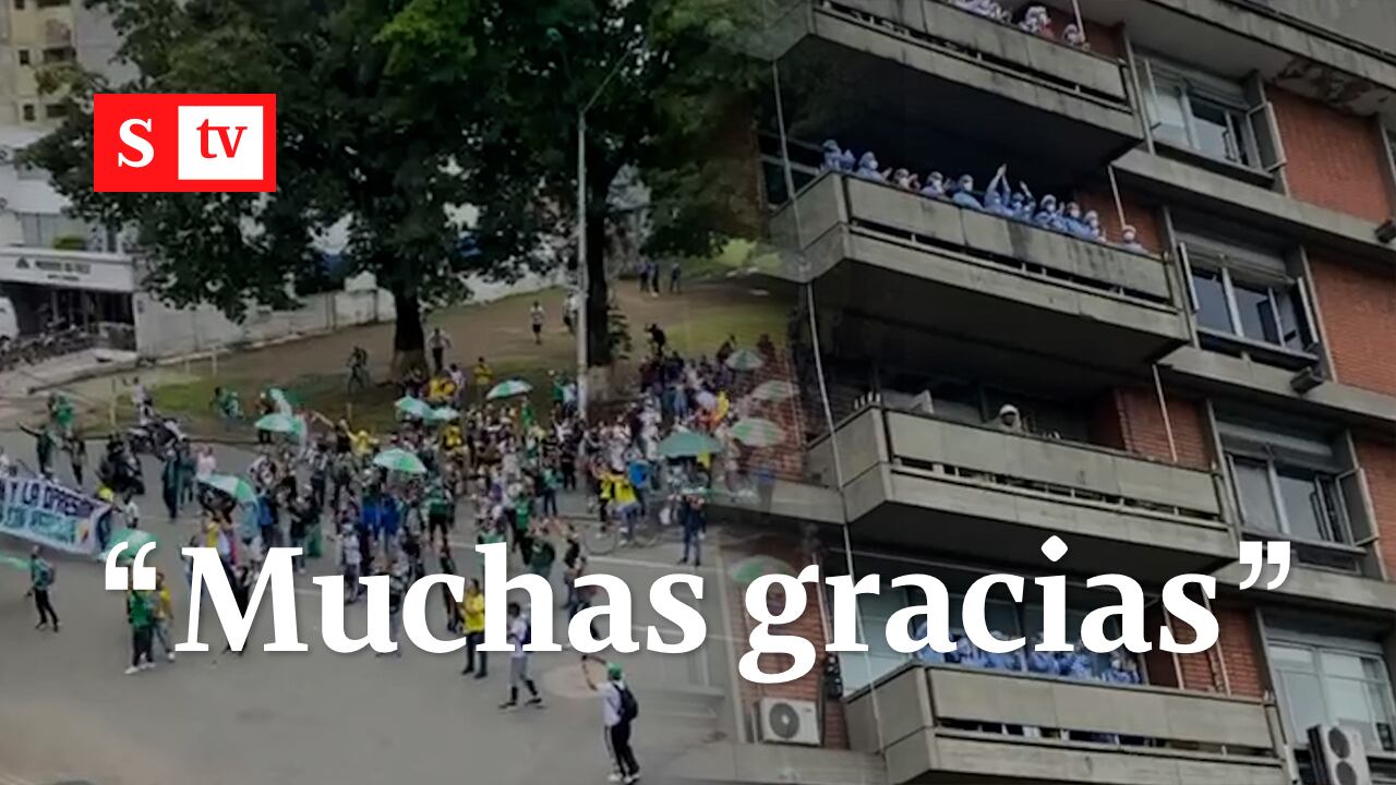 Hinchas del Deportivo Cali agradecieron a médicos por su labor en medio de la pandemia