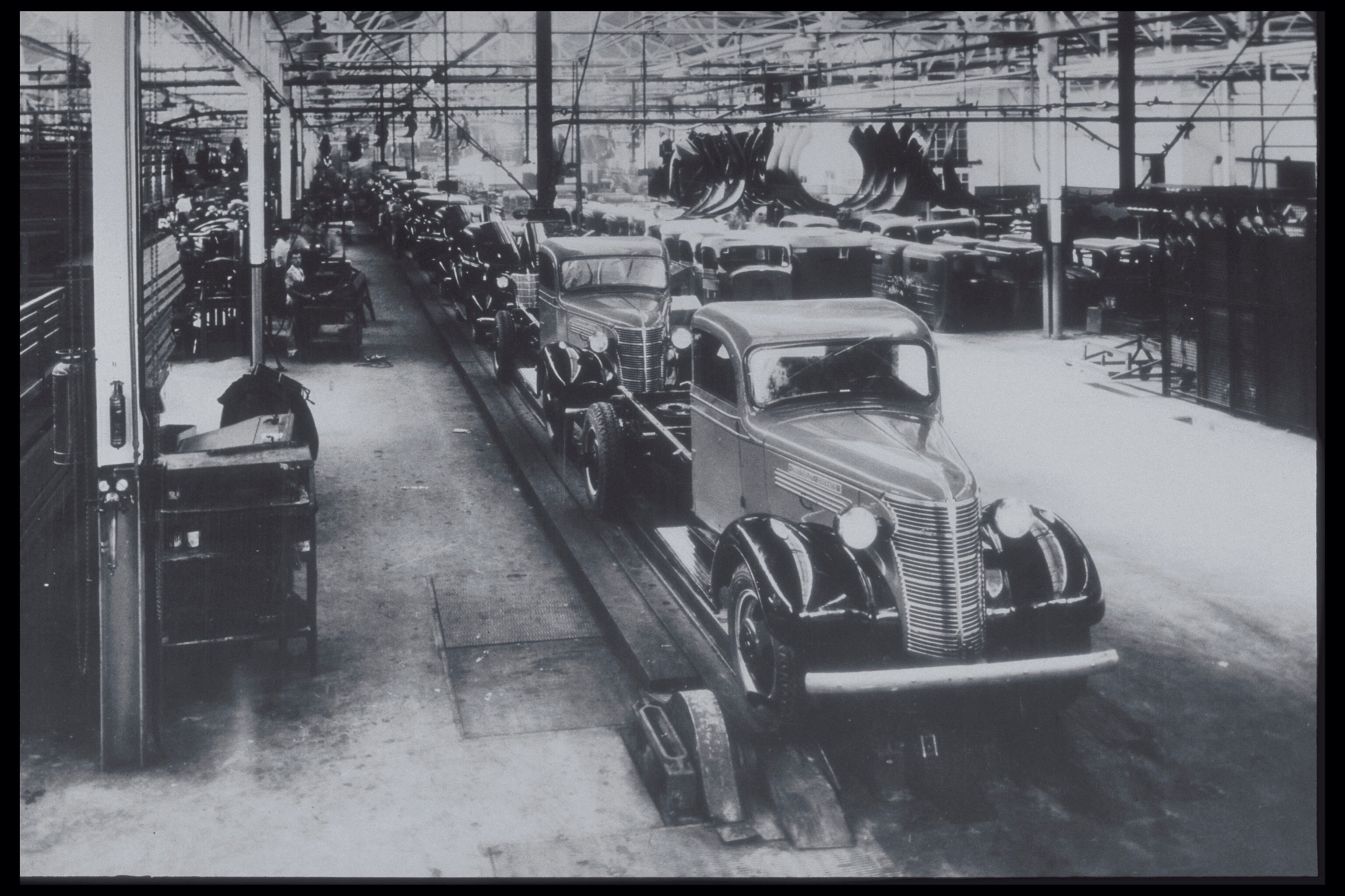 Fábrica de vehículos antiguos de la empresa General Motors en San Pablo, Brasil.