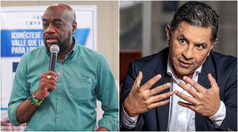 El alcalde de Buenaventura, Víctor Vidal, y el alcalde de Cali, Jorge Iván Ospina.