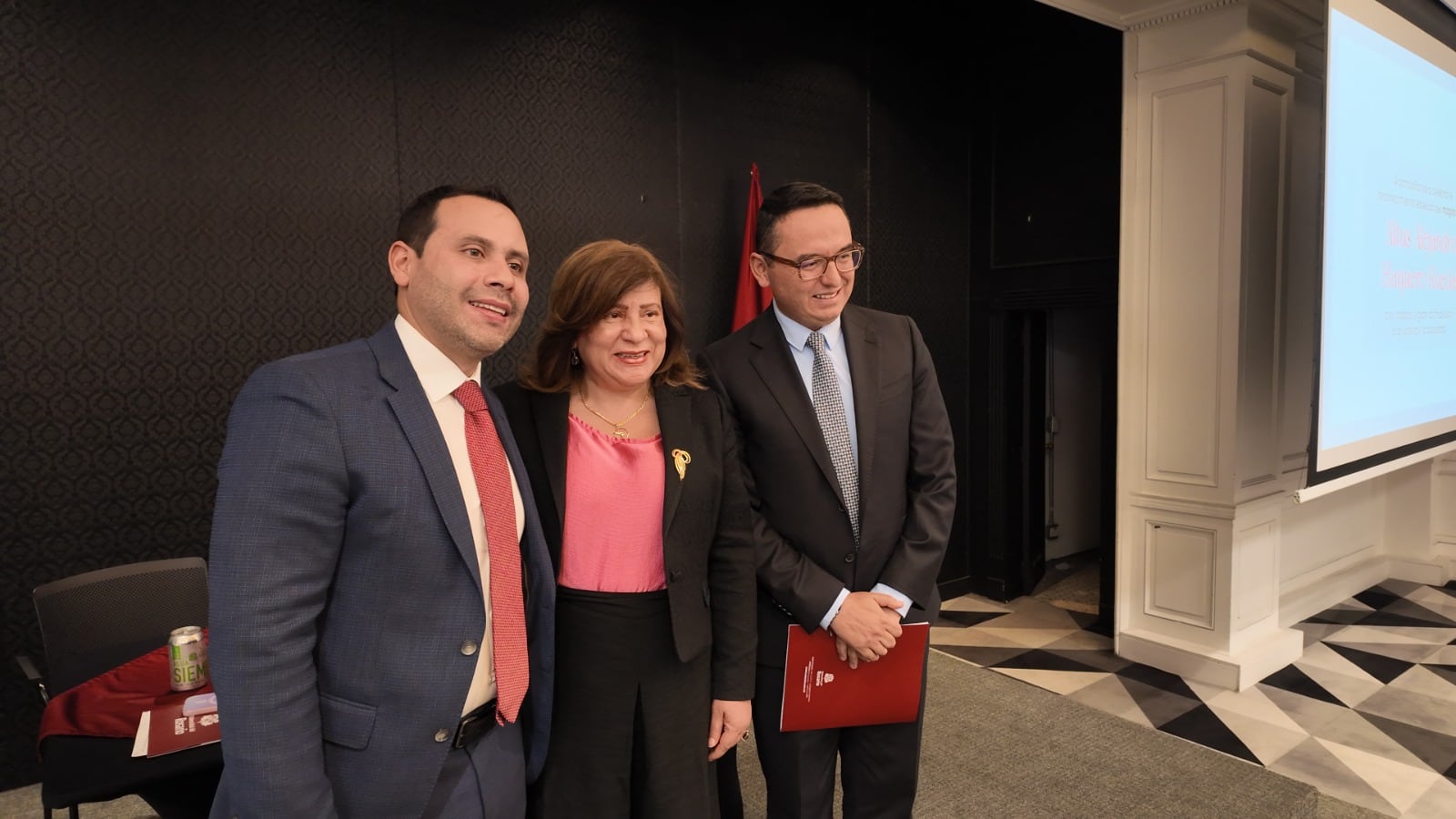El magistrado Altus Baquero durante el homenaje en la Universidad del Rosario.