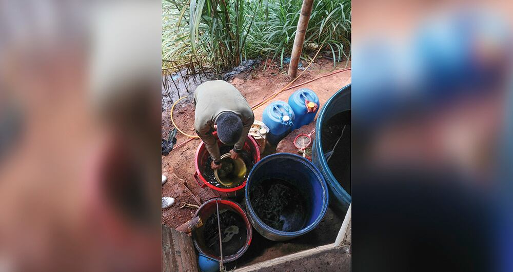 Laboratorios de coca en El Plateado. 