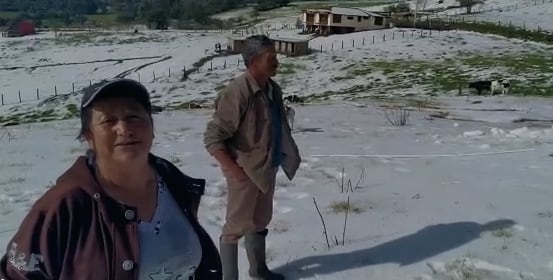Habitantes de Gachancipá reportaron pérdida total en sus cultivos debido a las fuertes lluvias y el granizo.