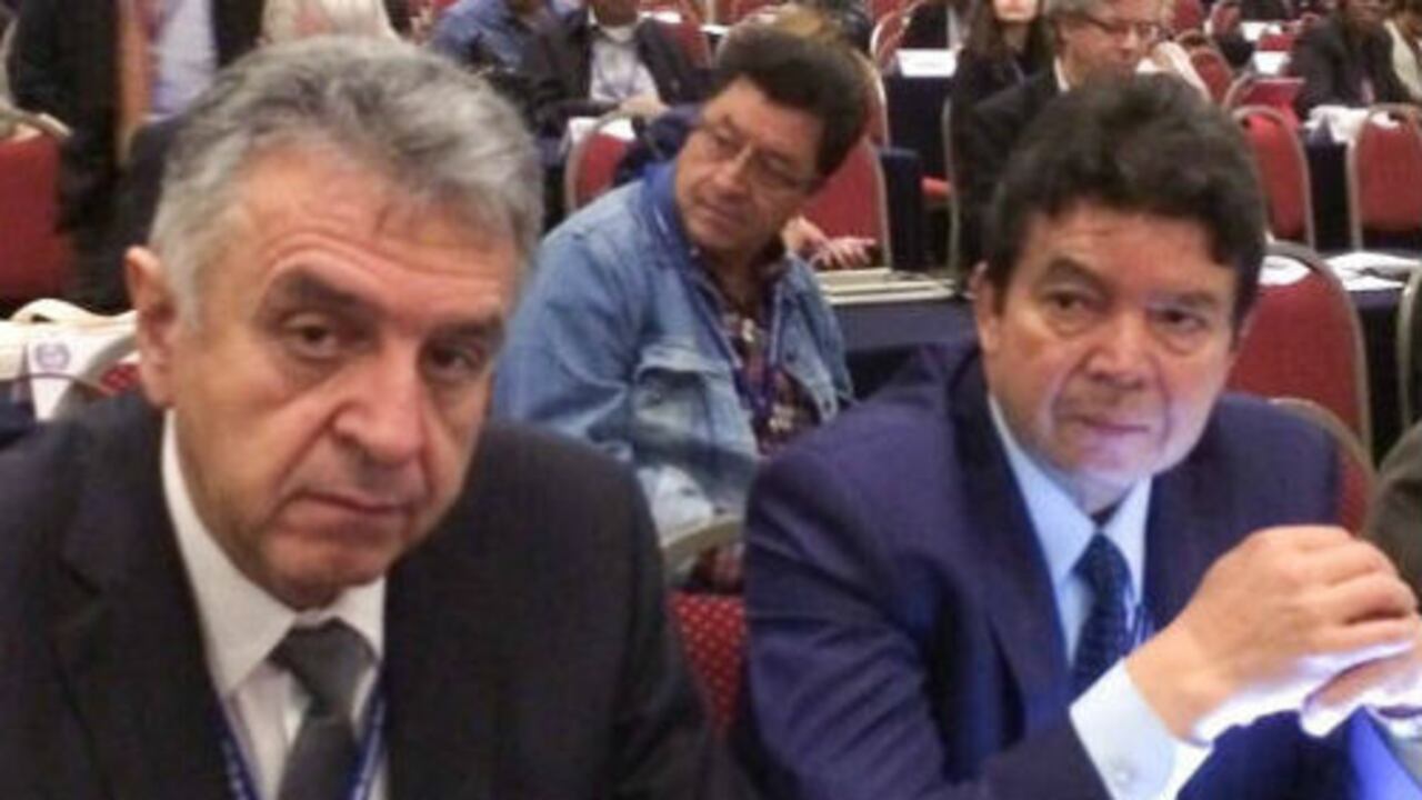 Luis Eduardo Garzón, Ministro de Trabajo y Julio Roberto Gómez, Presidente de la CGT.