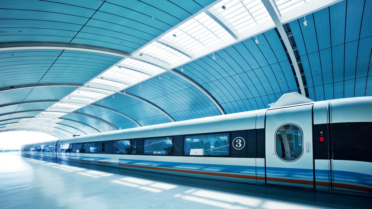 Concepto de imagen de tren futurista