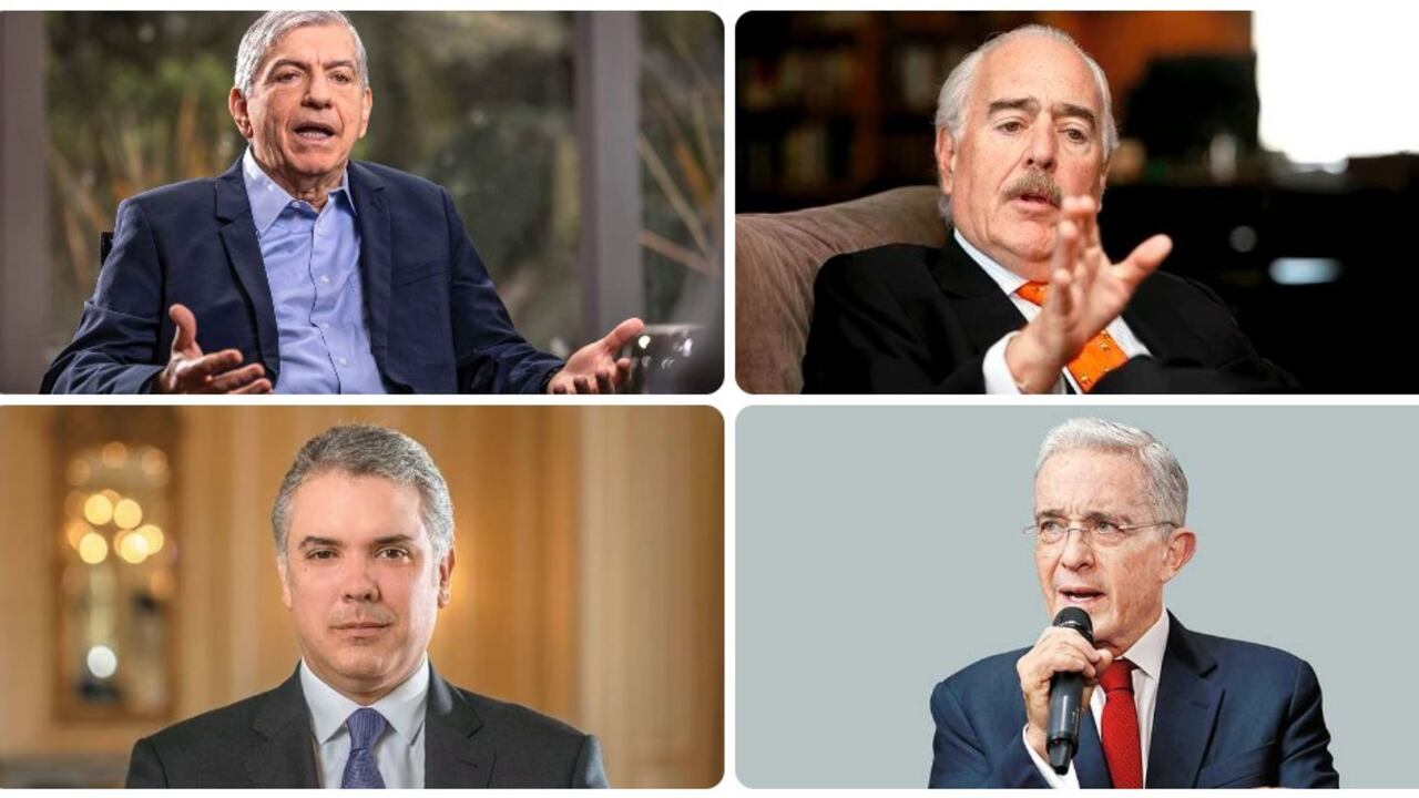 César Gaviria, Andrés Pastrana, Iván Duque y Álvaro Uribe.