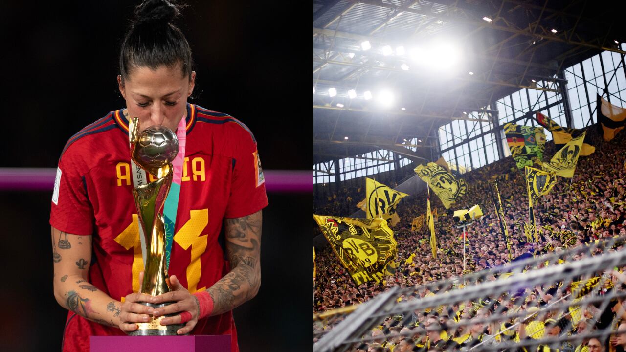 Hinchas Borussia y su apoyo a Jenni Hermoso