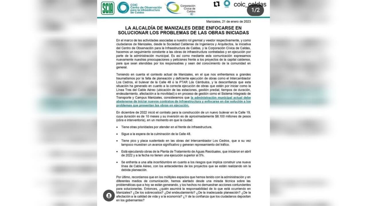 Entre los proyectos mencionados está la Línea Tres del Cable Aéreo