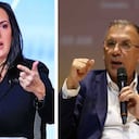 María Fernanda Cabal y Roy Barreras tuvieron un cruce de mensajes en Twitter. Foto: montaje SEMANA.