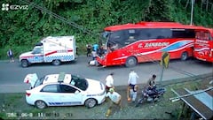 Un bus de transporte intermunicipal perteneciente a la cooperativa Germánico Zambrano arrolló a un grupo de personas, incluyendo paramédicos.