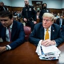 El expresidente Donald Trump en un tribunal federal de Manhattan, en Nueva York, el miércoles 29 de mayo de 2024. (Jabin Botsford/The Washington Post vía AP, Pool)