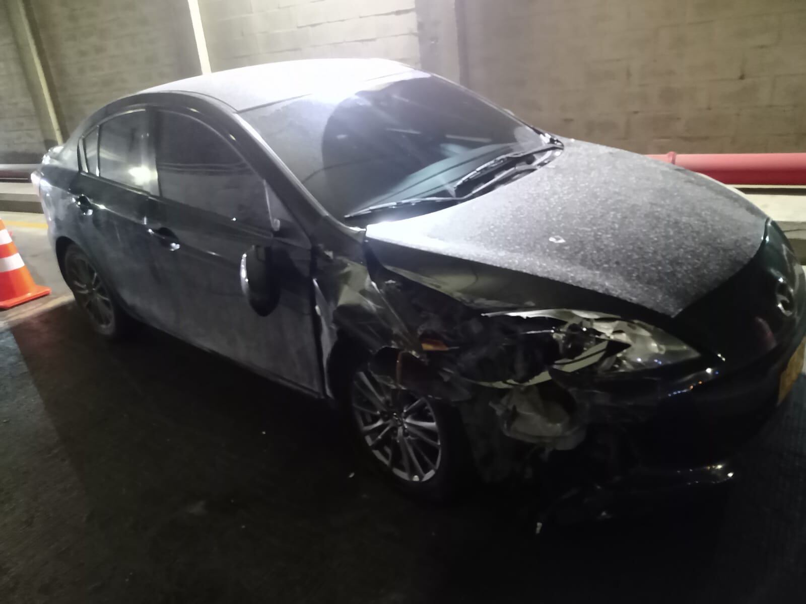 El vehículo fue abandonado