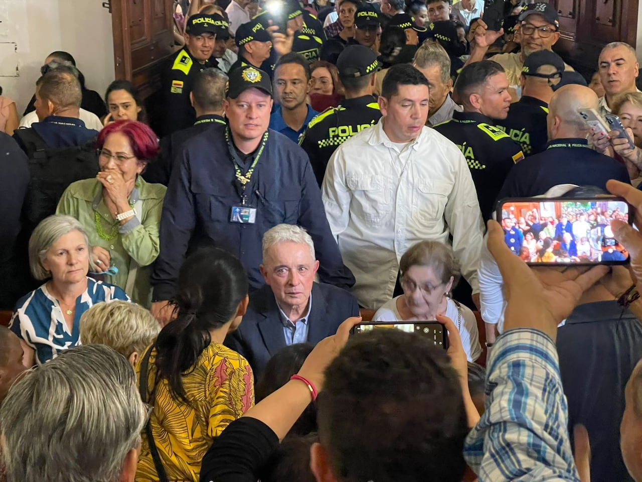 Expresidente Álvaro Uribe Vélez en Sabaneta, Antioquia.