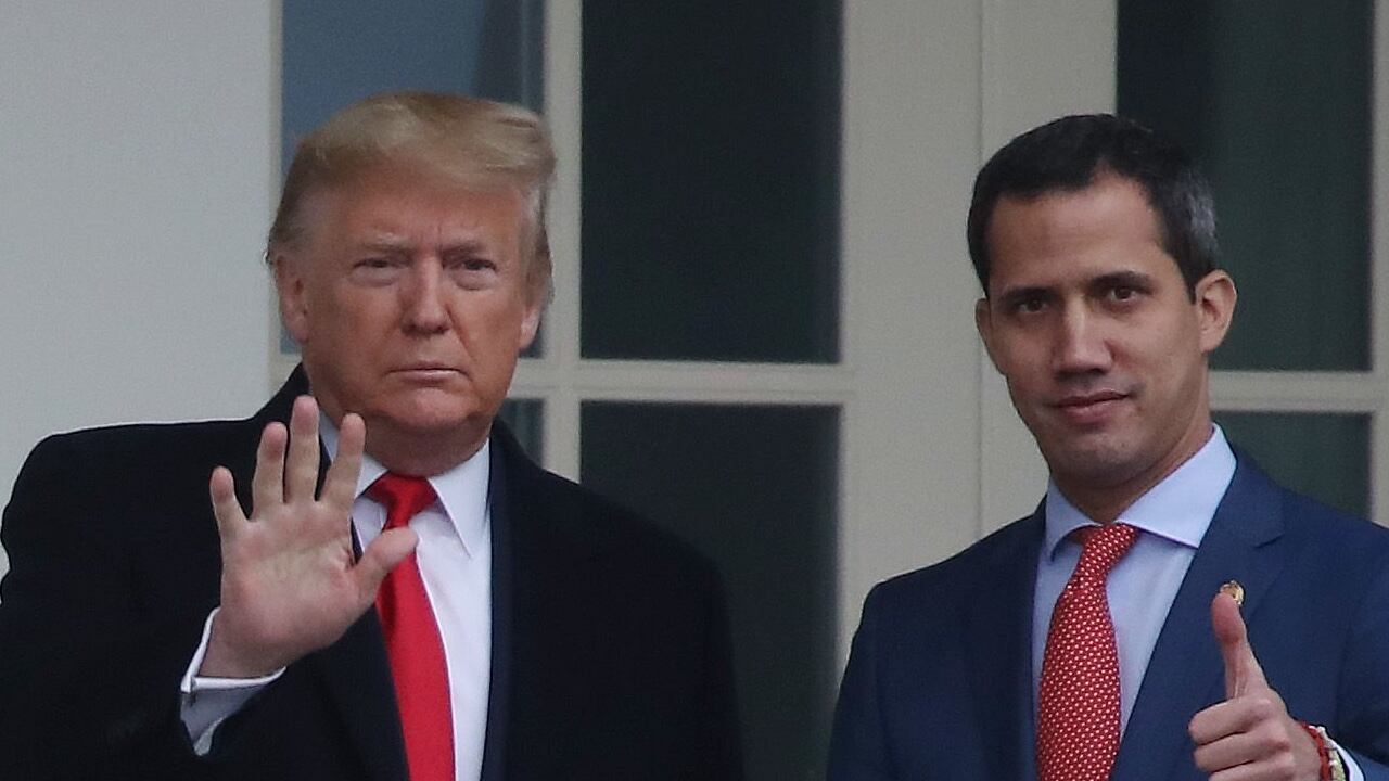 Donald Trump junto a Juan Guaidó en la Casa Blanca