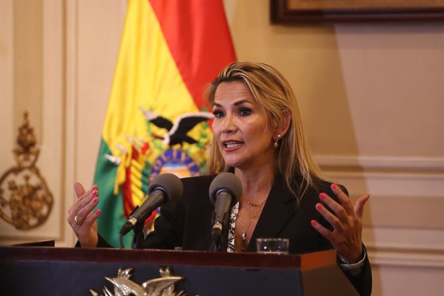 Jeanine Áñez, exmandataria interina de Bolivia.